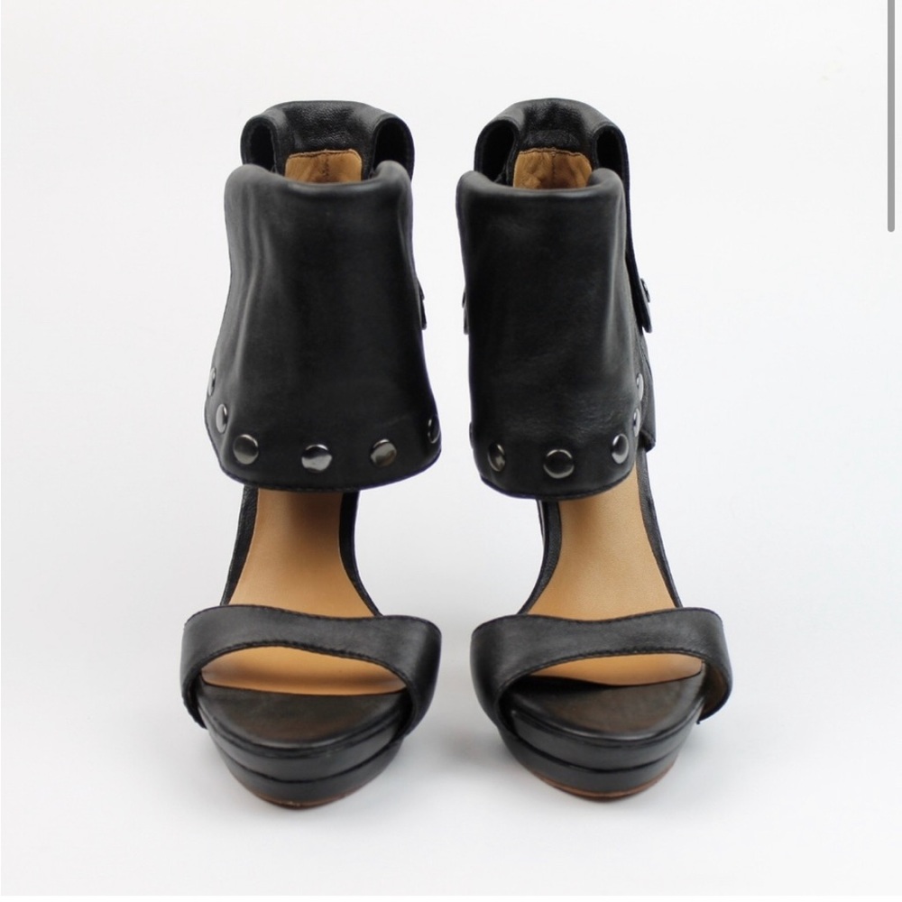 L.A.M.B. Leather Fold Over Platform Stiletto S523